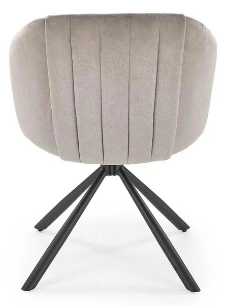 Scaun rotativ K533, gri/negru, stofa clasica/metal, 57x60x80 cm