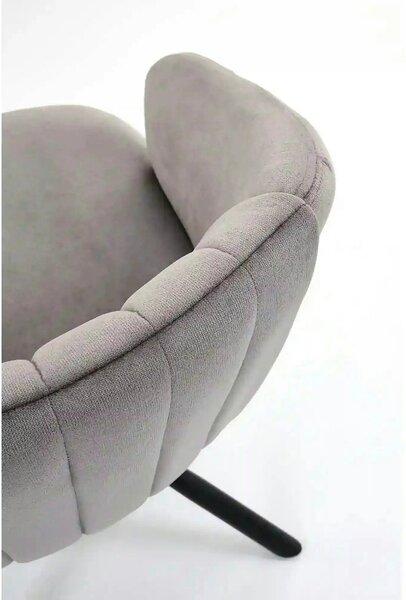 Scaun rotativ K533, gri/negru, stofa clasica/metal, 57x60x80 cm