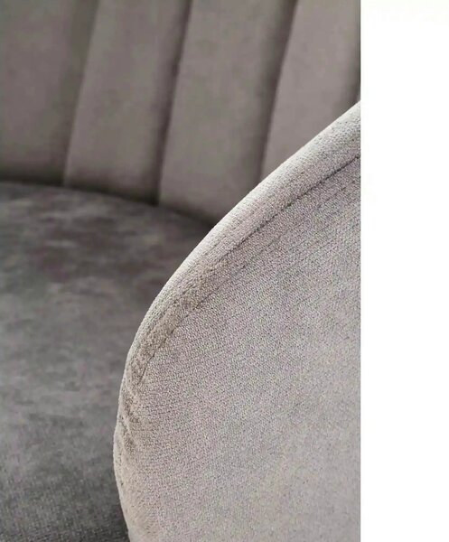 Scaun rotativ K533, gri/negru, stofa clasica/metal, 57x60x80 cm