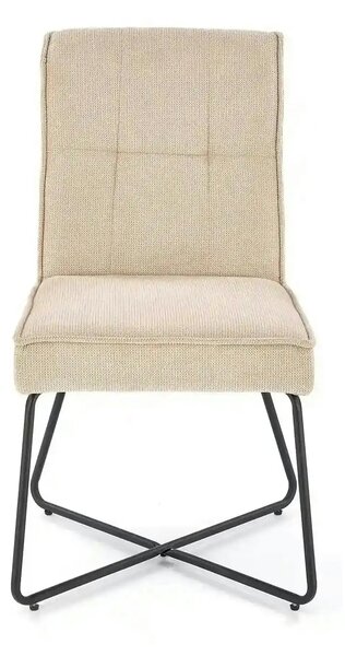 Scaun K534, bej/negru, stofa clasica/metal, 50x60x90 cm