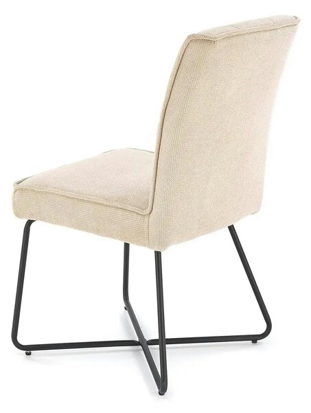 Scaun K534, bej/negru, stofa clasica/metal, 50x60x90 cm