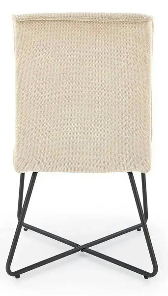 Scaun K534, bej/negru, stofa clasica/metal, 50x60x90 cm