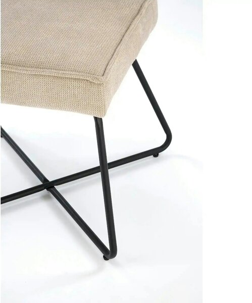 Scaun K534, bej/negru, stofa clasica/metal, 50x60x90 cm