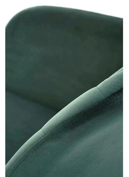 Scaun rotativ K535, verde inchis/negru, stofa catifelata/metal, 57x60x