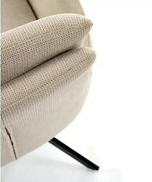 Scaun bej tapitat K536, stofa clasica/metal, 62x68x85 cm