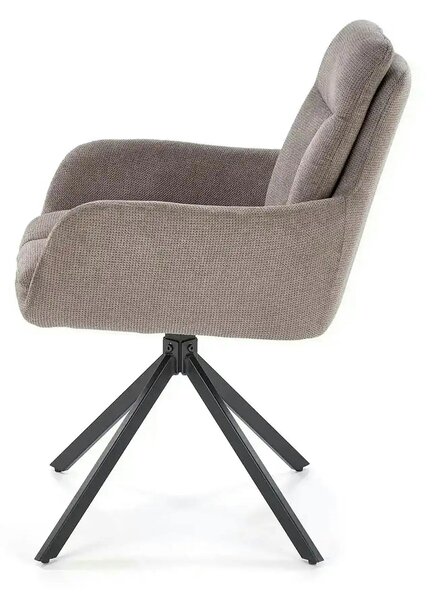 Scaun tapitat stofa clasica K536, gri/negru, 62x68x85 cm