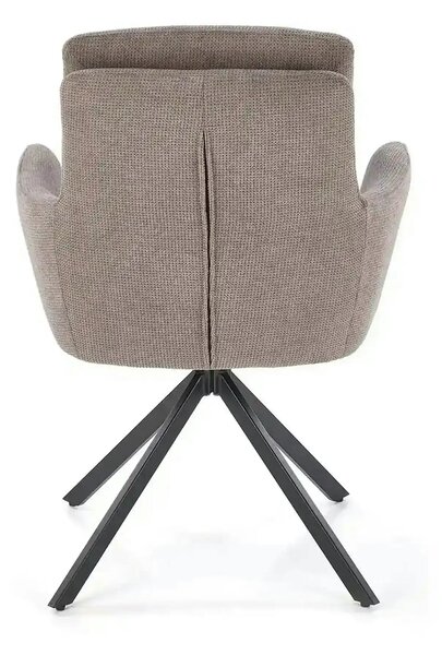 Scaun tapitat stofa clasica K536, gri/negru, 62x68x85 cm