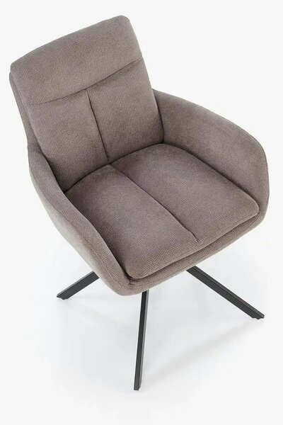 Scaun tapitat stofa clasica K536, gri/negru, 62x68x85 cm