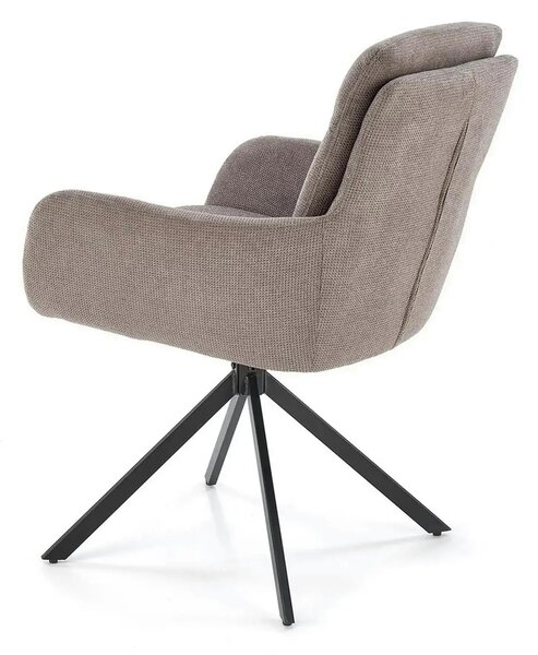 Scaun tapitat stofa clasica K536, gri/negru, 62x68x85 cm