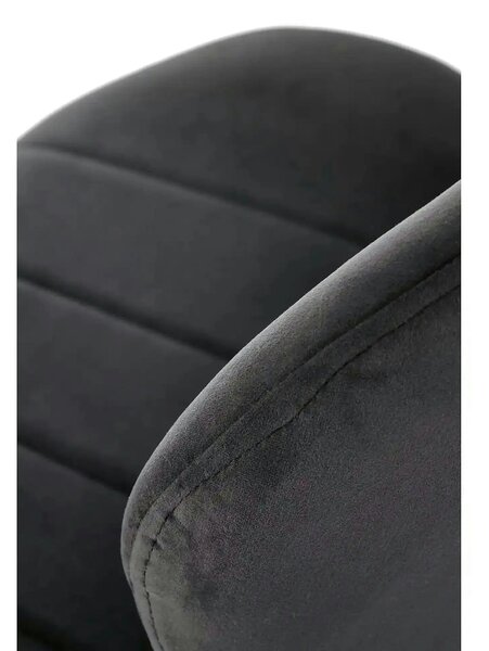 Scaun K538, negru, stofa catifelata/metal, 48x57x85 cm