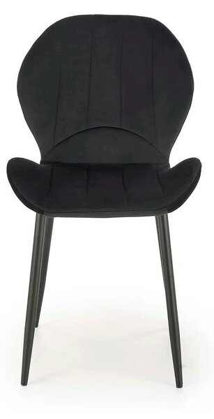 Scaun K538, negru, stofa catifelata/metal, 48x57x85 cm