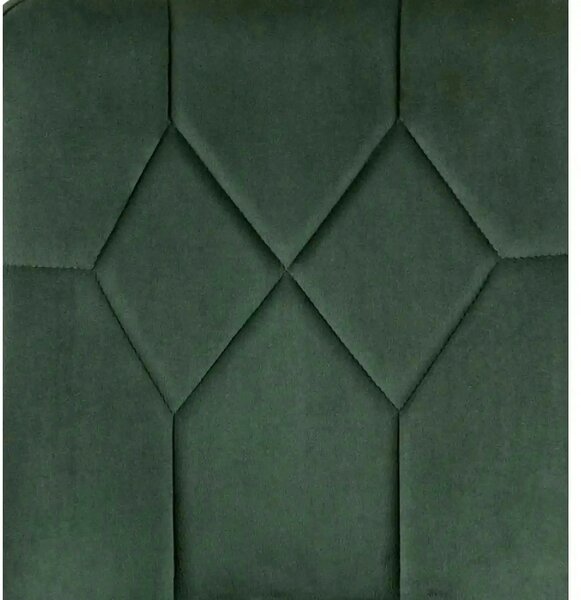 Scaun K539, verde inchis/negru, stofa catifelata/metal, 50x62x84 cm