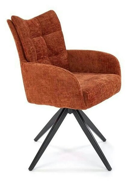 Scaun rotativ K540, scortisoara/negru, stofa/metal, 60x63x89 cm