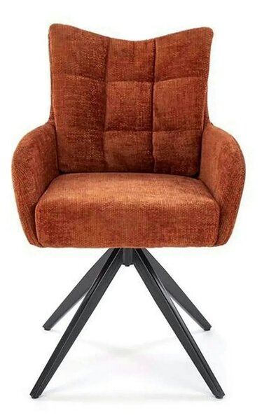 Scaun rotativ K540, scortisoara/negru, stofa/metal, 60x63x89 cm
