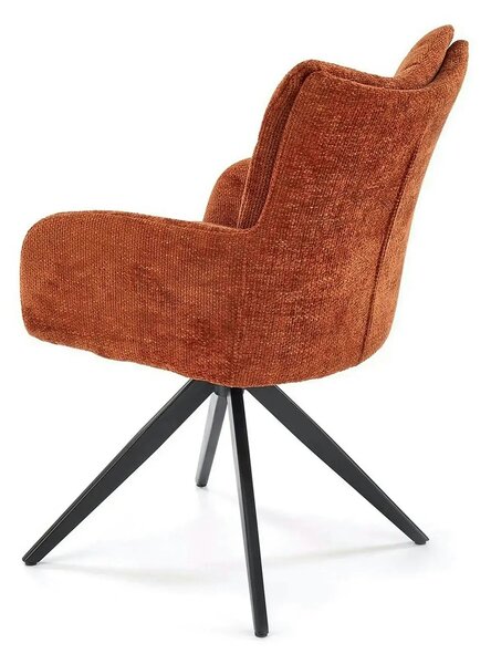 Scaun rotativ K540, scortisoara/negru, stofa/metal, 60x63x89 cm