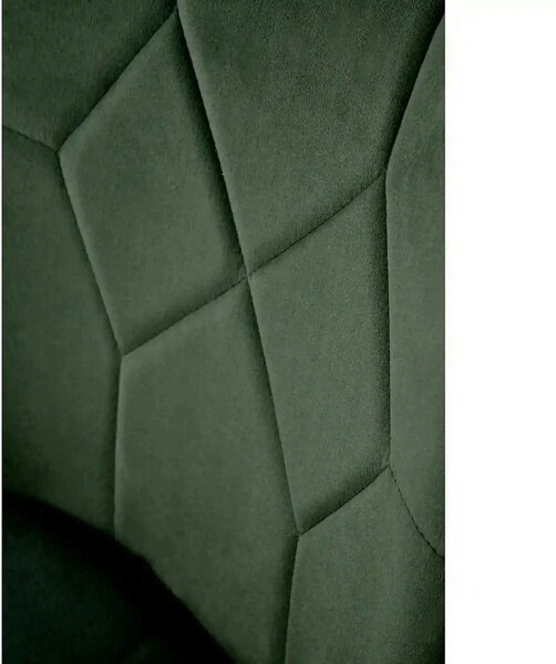 Scaun K539, verde inchis/negru, stofa catifelata/metal, 50x62x84 cm