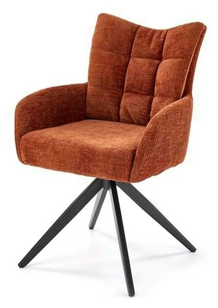 Scaun rotativ K540, scortisoara/negru, stofa/metal, 60x63x89 cm