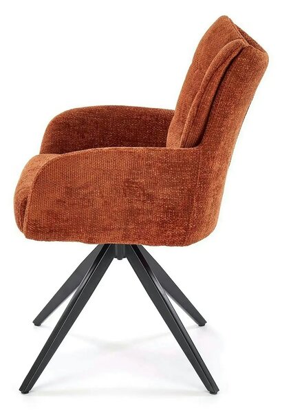 Scaun rotativ K540, scortisoara/negru, stofa/metal, 60x63x89 cm