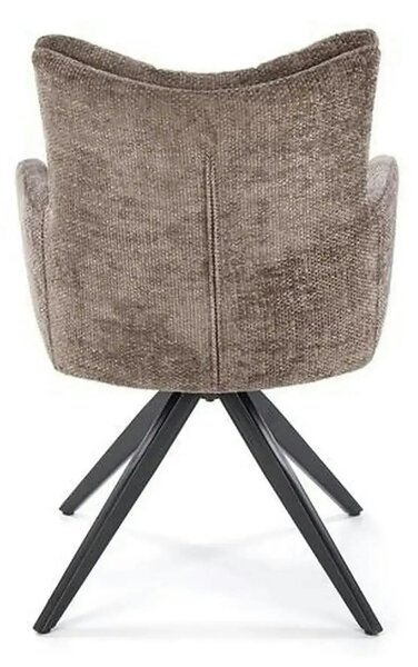 Scaun rotativ K540, gri/negru, stofa/metal, 60x63x89 cm