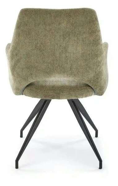 Scaun rotativ K542, verde/negru, stofa clasica/metal, 58x64x88 cm