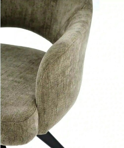 Scaun rotativ K542, verde/negru, stofa clasica/metal, 58x64x88 cm