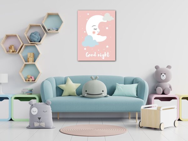 Impresi Obraz Good night pink moon - 30 x 40 cm
