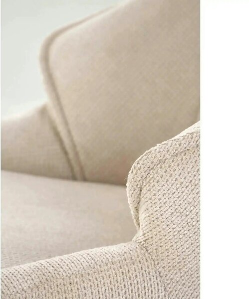 Scaun bej tapitat K543, stofa clasica/metal, 55x60x87 cm