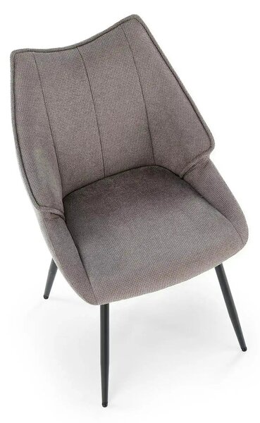 Scaun K543, gri/negru, stofa clasica/metal, 55x60x87 cm