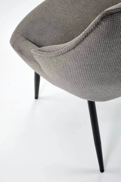 Scaun K543, gri/negru, stofa clasica/metal, 55x60x87 cm