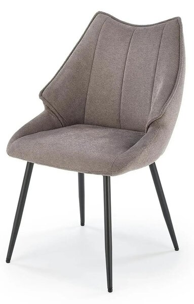Scaun K543, gri/negru, stofa clasica/metal, 55x60x87 cm