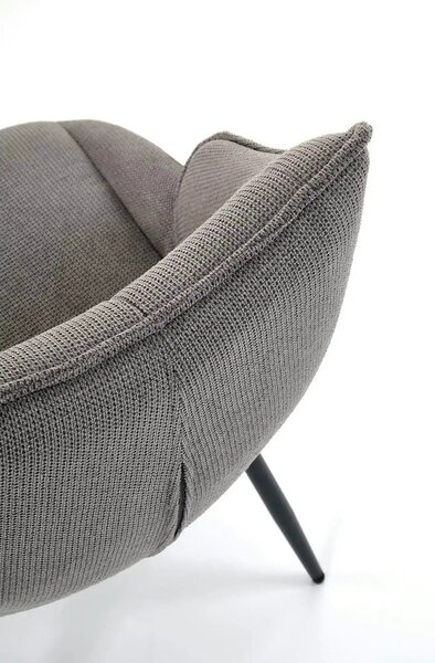 Scaun K543, gri/negru, stofa clasica/metal, 55x60x87 cm