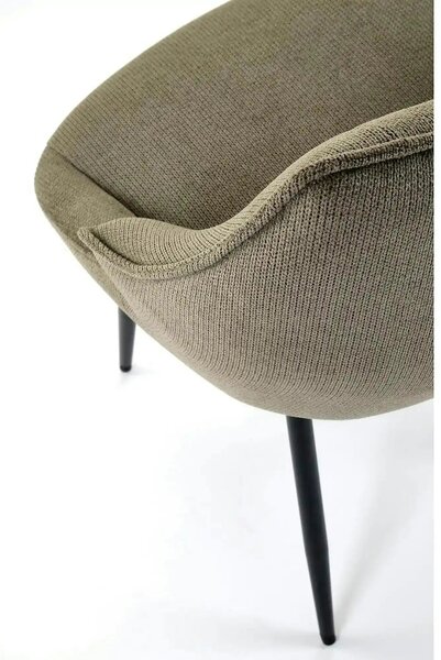 Scaun K543, verde/negru, stofa clasica/metal, 55x60x87 cm