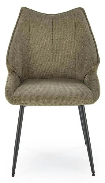 Scaun K543, verde/negru, stofa clasica/metal, 55x60x87 cm