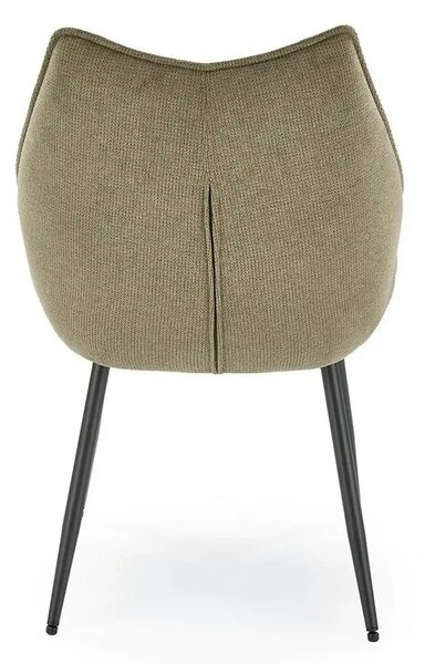 Scaun K543, verde/negru, stofa clasica/metal, 55x60x87 cm