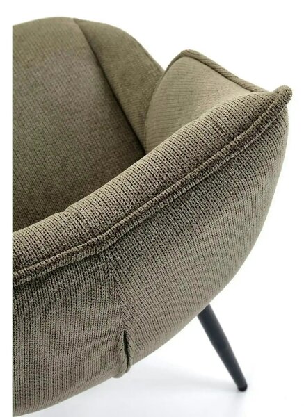 Scaun K543, verde/negru, stofa clasica/metal, 55x60x87 cm