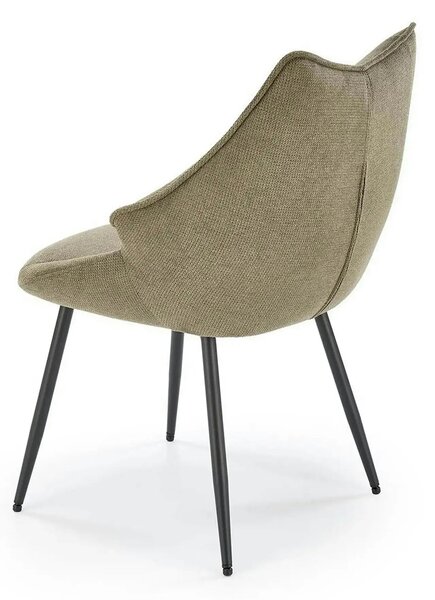 Scaun K543, verde/negru, stofa clasica/metal, 55x60x87 cm
