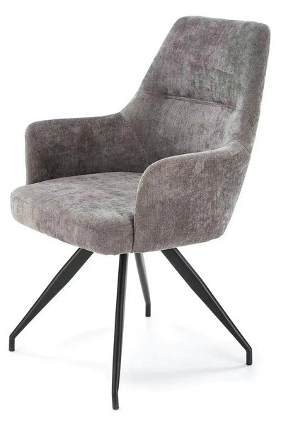 Scaun rotativ K542, gri/negru, stofa clasica/metal, 58x64x88 cm