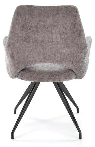 Scaun rotativ K542, gri/negru, stofa clasica/metal, 58x64x88 cm