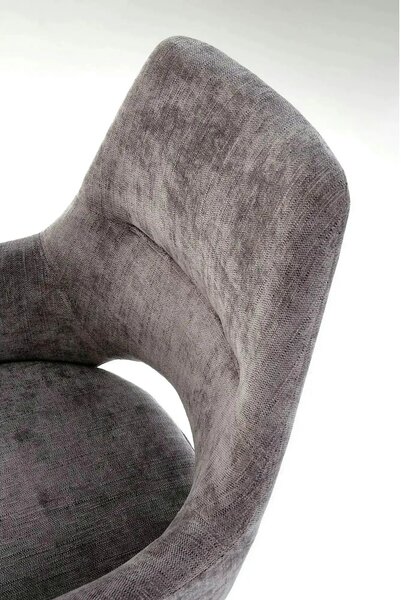 Scaun rotativ K542, gri/negru, stofa clasica/metal, 58x64x88 cm