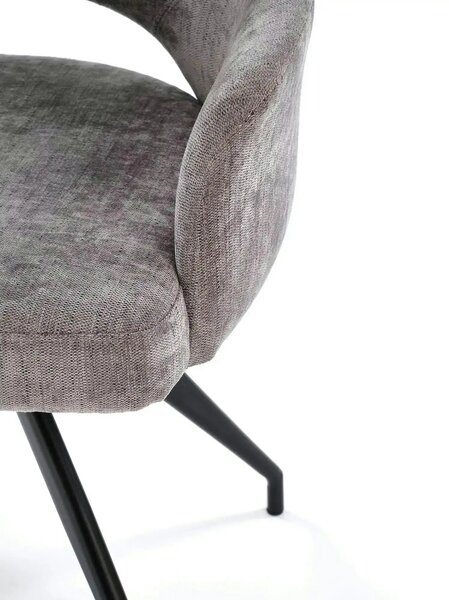 Scaun rotativ K542, gri/negru, stofa clasica/metal, 58x64x88 cm