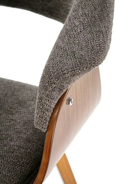 Scaun K545, gri/nuc, stofa clasica/placaj, 63x53x83 cm