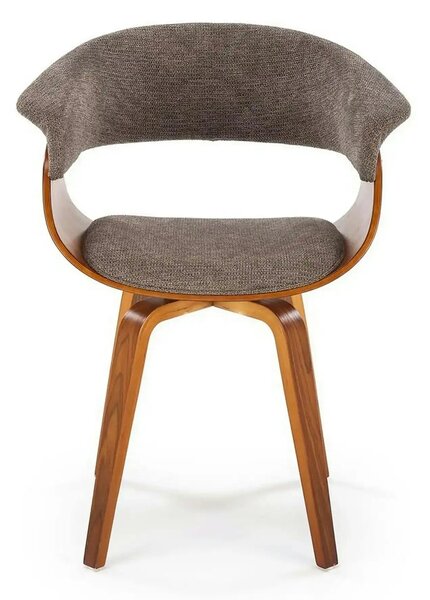 Scaun K545, gri/nuc, stofa clasica/placaj, 63x53x83 cm