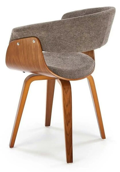Scaun K545, gri/nuc, stofa clasica/placaj, 63x53x83 cm