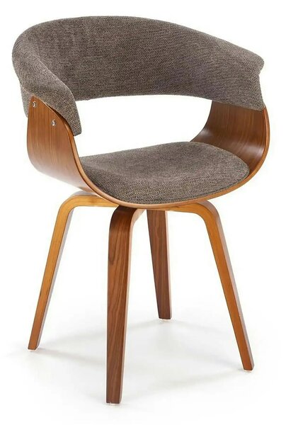 Scaun K545, gri/nuc, stofa clasica/placaj, 63x53x83 cm
