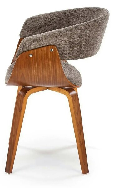 Scaun K545, gri/nuc, stofa clasica/placaj, 63x53x83 cm