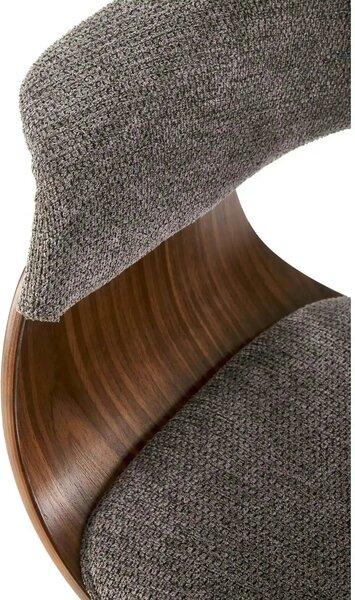 Scaun K545, gri/nuc, stofa clasica/placaj, 63x53x83 cm