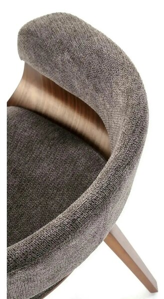 Scaun K545, gri/nuc, stofa clasica/placaj, 63x53x83 cm