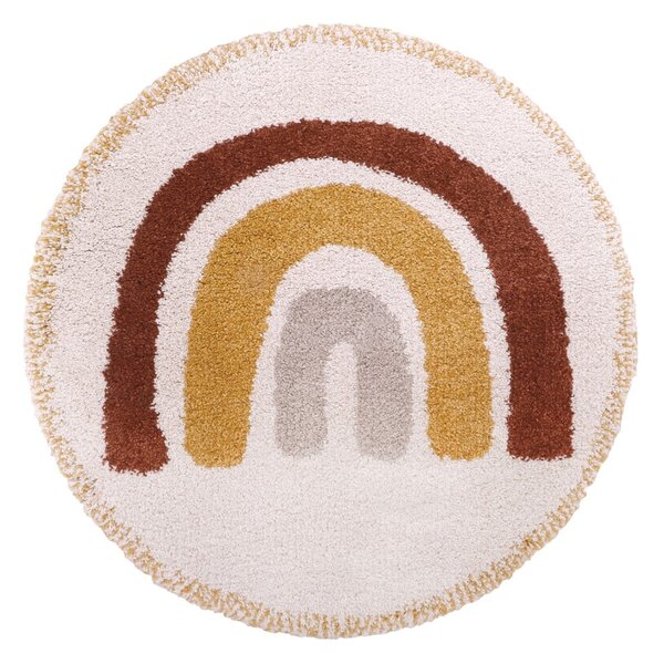 Covor copii Nattiot Bohemian Rainbow, ø 120 cm