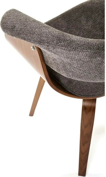 Scaun K545, gri/nuc, stofa clasica/placaj, 63x53x83 cm