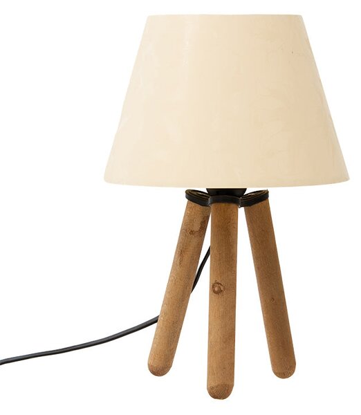 Veioza PWL-1071, textil si MDF, D22x32 cm